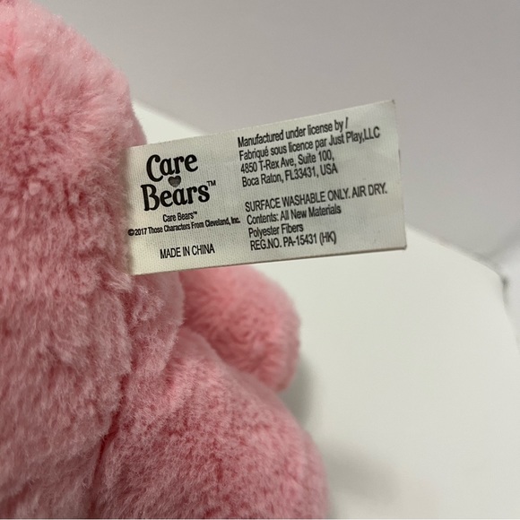 CARE BEARS 13” Plush Cheer Bear stuffed animal 2017 pink rainbow retro toy - Picture 9 of 10